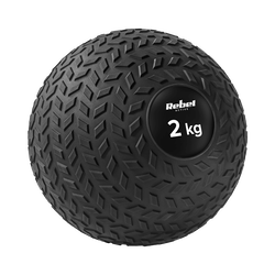 Mała piłka lekarska do ćwiczeń rehabilitacyjna Slam Ball 23cm 2kg REBEL ACTIVE