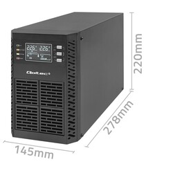 Zasilacz awaryjny UPS Qoltec Power Factor 1.0 1kVA 1000W LCD EPO USB On-line CZYSTY SINUS