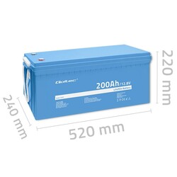 Akumulator LiFePO4 litowo-żelazowo-fosforanowy Qoltec 12.8V 200Ah 2560Wh BMS