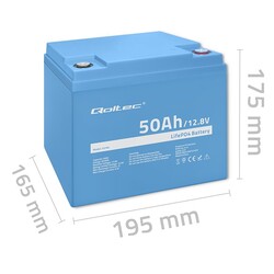 Akumulator LiFePO4 litowo-żelazowo-fosforanowy Qoltec 12.8V 50Ah 640Wh BMS