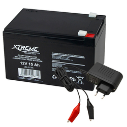 Akumulator żelowy XTREME 12V 15Ah   ładowarka