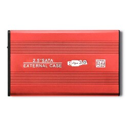 Aluminiowa obudowa zewnętrzna USB 3.0/SATA3 Qoltec dla dysków HDD/SSD 2.5&quot; - czerwony