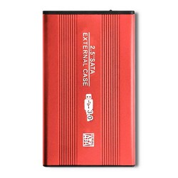 Aluminiowa obudowa zewnętrzna USB 3.0/SATA3 Qoltec dla dysków HDD/SSD 2.5&quot; - czerwony