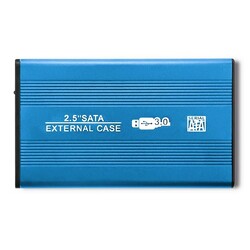 Aluminiowa obudowa zewnętrzna USB 3.0/SATA3 Qoltec dla dysków HDD/SSD 2.5&quot; - niebieski