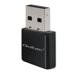 Bezprzewodowy Ultra szybki mini adapter NANO Wi-Fi Qoltec standard N USB 2.0 300Mbps