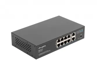 Switch LANBERG 8x 100MB POE+/2x 1GB GIGABIT ETHERNET 120W do szafy RACK 10&quot;/19&quot;