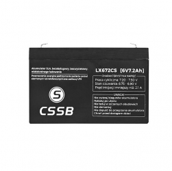 Akumulator żelowy CSSB 6V 7.2Ah