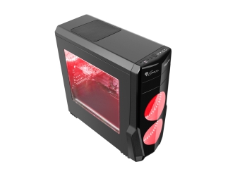 OBUDOWA GENESIS TITAN 800 RED MIDI TOWER Z OKNEM, USB 3.0, BEZ PSU
