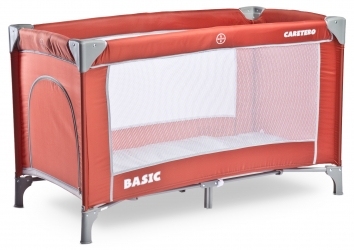 Kojec łóżeczko Caretero BASIC + torba - czerwone