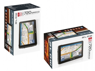 Nawigacja samochodowa BLOW GPS720 Sirocco 8GB mapa Europy Bluetooth 256MB