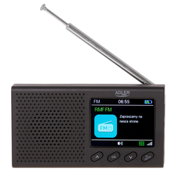 Radio przenośne FM Adler AD 1198 LCD Bluetooth zegar