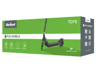Hulajnoga elektryczna dla dzieci FUN WHEELS 100W 50kg - czarna