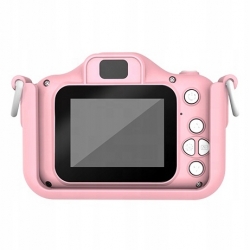 Aparat dla dzieci kamera HD X5 + ochronne etui Jednorożec - różowy