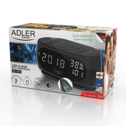 Zegar budzik z pomiarem temperatury i wilgotności Adler AD 1186