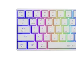 Bezprzewodowa klawiatura gamingowa mechaniczna Genesis THOR 660 podświetlana RGB - biała