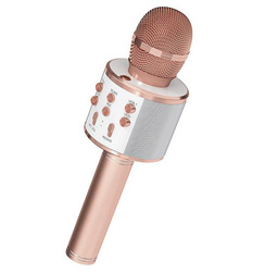Bezprzewodowy mikrofon Bluetooth WS858 karaoke miedziany