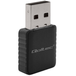 Bezprzewodowy Ultra szybki DUAL mini WiFi adapter 2x 2dBi Qoltec standard AC USB 3.0 1300Mbps