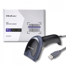 Laserowy czytnik kodów kreskowych 1D 2D Qoltec USB