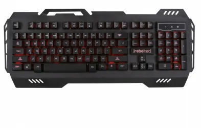 Aluminiowa klawiatura dla graczy Rebeltec DEFENDER LED color + podświetlana mysz + mata + słuchawki
