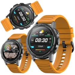 Zegarek sportowy smartwatch SENBONO X28 Full HD z metalową kopertą - zółty