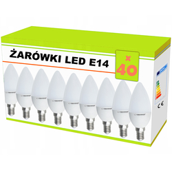 40x Żarówka LED Esperanza C37 E14 4W AC230V ciepły biały - zestaw 40 sztuk