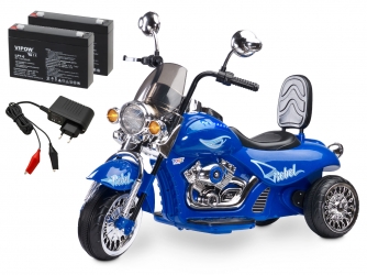 Motocykl motor na akumulator Caretero Toyz Rebel akumulatorowiec + akumulator + ładowarka - niebieski