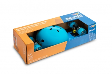 Deskorolka Caretero Toyz DEXTER + kask i ochraniacze - niebieska