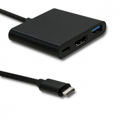 Adapter USB 3.1 C Qoltec HDMI USB USB -C PD - czarny