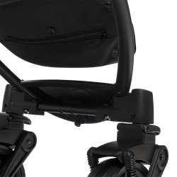 Wózek spacerowy LIONELO ANNET czarny duże koła + moskitiera + ocieplacz na nóżki