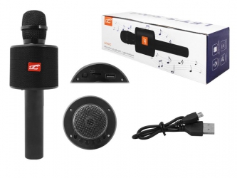 Bezprzewodowy mikrofon Bluetooth LTC z głośnikiem karaoke czarny