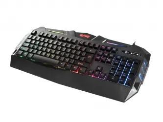 Klawiatura gamingowa podświetlana dla graczy FURY SPITFIRE + podświetlana mata + mysz + głośniki Baila