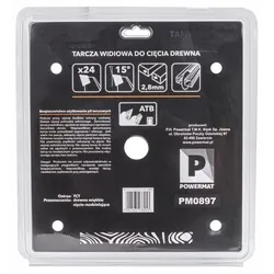 Tarcza widiowa do drewna 255x30 24 zęby Powermat TDD-255x30x24Z