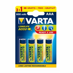 Akumulatory  AAA VARTA R3 Longlife ACCU 800mAh Ready To Use 4szt