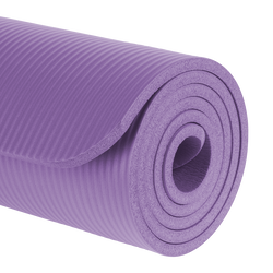 Mata gimnastyczna do ćwiczeń joga pilates fitness 183x61cm grubość 1cm REBEL ACTIVE - kolor fioletowy