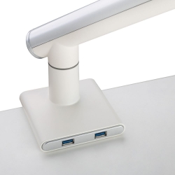 Uchwyt biurkowy gazowy do 1 monitora LED/LCD 17-32 cala + 1xUSB - ART L-19GD biały
