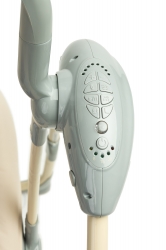 Leżaczek bujaczek huśtawka elektryczna Caretero LOOP melodie zabawki MP3 + pilot w zestawie - beżowy