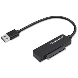 Adapter SATA przejściówka na dysk SSD HDD 2.5" Qoltec USB 3.0 Super speed 5Gb/s 2TB 19cm