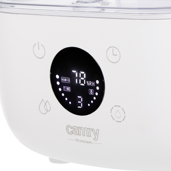 Ultradźwiękowy nawilżacz powietrza Camry CR 7973w higrometr aromaterapia - biały