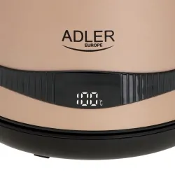 Czajnik stalowy Adler AD 1295 1,7L wyświetlacz LCD, regulacja temperatury beżowy