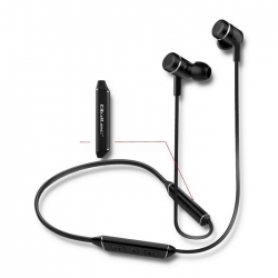 Bezprzewodowe słuchawki bluetooth sportowe Qoltec PREMIUM magnetyczne mikrofon - czarne