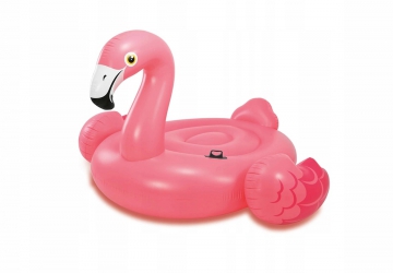 Materac zabawka do pływania wyspa dmuchany flaming różowy XXL INTEX 218cm x 211cm x 136cm 