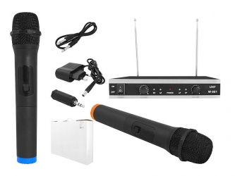 System mikrofonów bezprzewodowych LTC MIC02 2x mikrofon + stacja