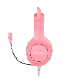 Gamingowe słuchawki nauszne dla dzieci Kruger&amp;Matz Gamer Kids kolor różowy
