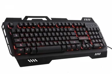 Aluminiowa klawiatura dla graczy Rebeltec DEFENDER LED color + podświetlana mysz + mata + słuchawki