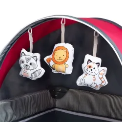 Łóżeczko turystyczne Lionelo Sven Plus z przewijakiem - różowe