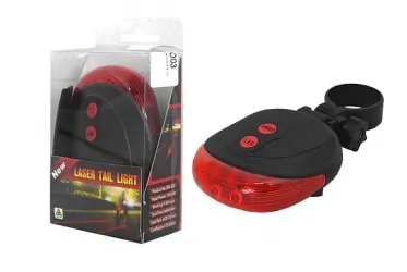 Lampka rowerowa LTC LED tylna z laserem