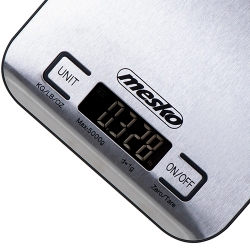 Elektroniczna metalowa waga kuchenna inox Mesko MS 3169 black do 5 kg