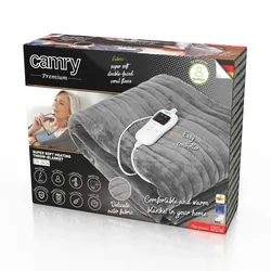 Elektryczny koc nakładany z czasomierzem super miękki Camry CR 7434 160x180cm - szary