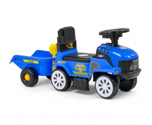 Jeździk Milly Mally niebieski traktor z przyczepką