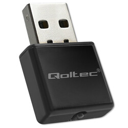 Bezprzewodowy Ultra szybki mini adapter NANO Wi-Fi Qoltec standard N USB 2.0 300Mbps